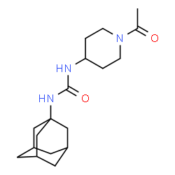 ChemSpider 2D Image | 1-(1-Acetyl-4-piperidinyl)-3-adamantan-1-ylurea | C18H29N3O2