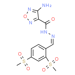 ChemSpider 2D Image | 4-Amino-N'-{(Z)-[2,4-bis(methylsulfonyl)phenyl]methylene}-1,2,5-oxadiazole-3-carbohydrazide | C12H13N5O6S2