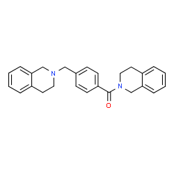ChemSpider 2D Image | 3,4-Dihydro-2(1H)-isoquinolinyl[4-(3,4-dihydro-2(1H)-isoquinolinylmethyl)phenyl]methanone | C26H26N2O