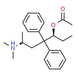 ChemSpider 2D Image | (2S,5S)-5-Acetoxy-N,N-dimethyl-4,4-diphenyl-2-heptanaminium | C23H32NO2