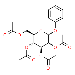 ChemSpider 2D Image | Phenyl 2,3,4,6-tetra-O-acetyl-alpha-D-glucopyranoside | C20H24O10