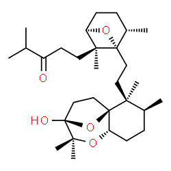 ChemSpider 2D Image | 1-[(1S,2S,5R,7S)-1-{2-[(1S,2S,3S,6S,9S)-9-Hydroxy-2,3,8,8-tetramethyl-7,12-dioxatricyclo[7.2.1.0~1,6~]dodec-2-yl]ethyl}-2,7-dimethyl-6-oxabicyclo[3.1.1]hept-7-yl]-4-methyl-3-pentanone | C30H50O5