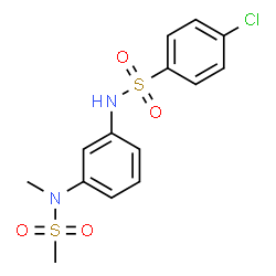 ChemSpider 2D Image | 4-Chloro-N-{3-[methyl(methylsulfonyl)amino]phenyl}benzenesulfonamide | C14H15ClN2O4S2