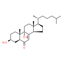 ChemSpider 2D Image | (3beta,5alpha)-3,9-Dihydroxycholest-7-en-6-one | C27H44O3
