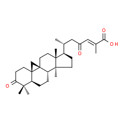 ChemSpider 2D Image | (9beta,24E)-3,23-Dioxo-9,19-cyclolanost-24-en-26-oic acid | C30H44O4