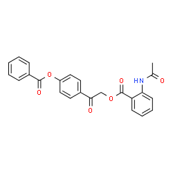ChemSpider 2D Image | 2-[4-(Benzoyloxy)phenyl]-2-oxoethyl 2-acetamidobenzoate | C24H19NO6
