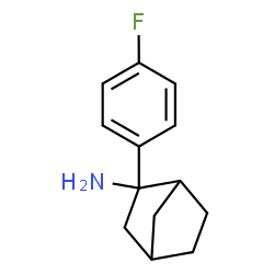 ChemSpider 2D Image | 2-(4-Fluorophenyl)bicyclo[2.2.1]heptan-2-amine | C13H16FN