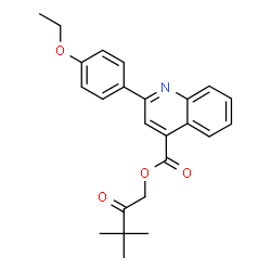 ChemSpider 2D Image | 3,3-Dimethyl-2-oxobutyl 2-(4-ethoxyphenyl)-4-quinolinecarboxylate | C24H25NO4