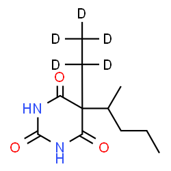 ChemSpider 2D Image | 5-(~2~H_5_)Ethyl-5-(2-pentanyl)-2,4,6(1H,3H,5H)-pyrimidinetrione | C11H13D5N2O3