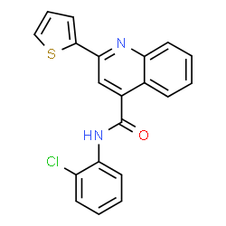 ChemSpider 2D Image | N-(2-Chlorophenyl)-2-(2-thienyl)-4-quinolinecarboxamide | C20H13ClN2OS