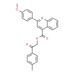 ChemSpider 2D Image | 2-(4-Methylphenyl)-2-oxoethyl 2-(4-methoxyphenyl)-4-quinolinecarboxylate | C26H21NO4