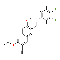 ChemSpider 2D Image | Ethyl (2Z)-2-cyano-3-{4-methoxy-3-[(pentafluorophenoxy)methyl]phenyl}acrylate | C20H14F5NO4