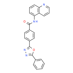 ChemSpider 2D Image | 4-(5-Phenyl-1,3,4-oxadiazol-2-yl)-N-(5-quinolinyl)benzamide | C24H16N4O2