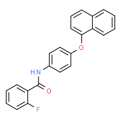 ChemSpider 2D Image | 2-Fluoro-N-[4-(1-naphthyloxy)phenyl]benzamide | C23H16FNO2
