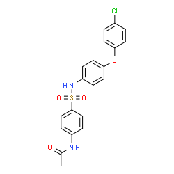 ChemSpider 2D Image | N-(4-{[4-(4-Chlorophenoxy)phenyl]sulfamoyl}phenyl)acetamide | C20H17ClN2O4S