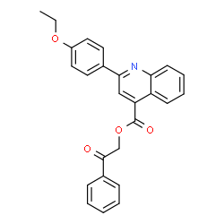 ChemSpider 2D Image | 2-Oxo-2-phenylethyl 2-(4-ethoxyphenyl)-4-quinolinecarboxylate | C26H21NO4