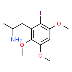 ChemSpider 2D Image | 1-(2-Iodo-3,5,6-trimethoxyphenyl)-2-propanamine | C12H18INO3