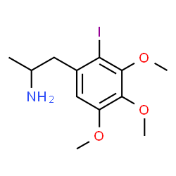ChemSpider 2D Image | 1-(2-Iodo-3,4,5-trimethoxyphenyl)-2-propanamine | C12H18INO3