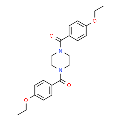 ChemSpider 2D Image | 1,4-Piperazinediylbis[(4-ethoxyphenyl)methanone] | C22H26N2O4