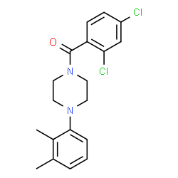 ChemSpider 2D Image | (2,4-Dichlorophenyl)[4-(2,3-dimethylphenyl)-1-piperazinyl]methanone | C19H20Cl2N2O