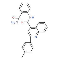 ChemSpider 2D Image | N-(2-Carbamoylphenyl)-2-(4-methylphenyl)-4-quinolinecarboxamide | C24H19N3O2