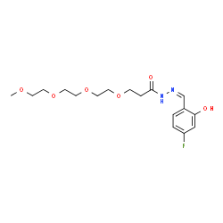 ChemSpider 2D Image | N'-[(Z)-(4-Fluoro-2-hydroxyphenyl)methylene]-2,5,8,11-tetraoxatetradecane-14-hydrazide | C17H25FN2O6