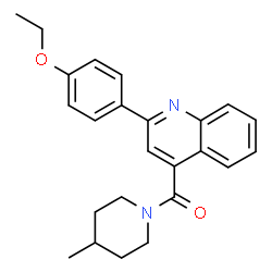 ChemSpider 2D Image | [2-(4-Ethoxyphenyl)-4-quinolinyl](4-methyl-1-piperidinyl)methanone | C24H26N2O2