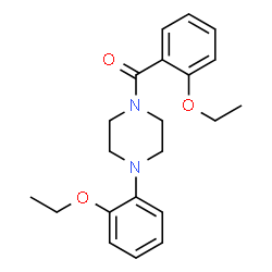 ChemSpider 2D Image | (2-Ethoxyphenyl)[4-(2-ethoxyphenyl)-1-piperazinyl]methanone | C21H26N2O3