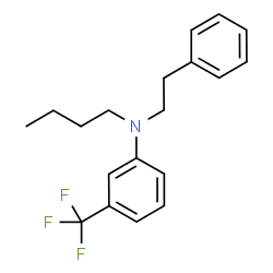 ChemSpider 2D Image | N-Butyl-N-(2-phenylethyl)-3-(trifluoromethyl)aniline | C19H22F3N