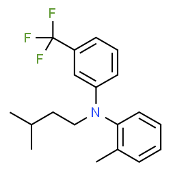 ChemSpider 2D Image | 2-Methyl-N-(3-methylbutyl)-N-[3-(trifluoromethyl)phenyl]aniline | C19H22F3N