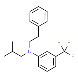 ChemSpider 2D Image | N-Isobutyl-N-(2-phenylethyl)-3-(trifluoromethyl)aniline | C19H22F3N