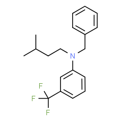 ChemSpider 2D Image | N-Benzyl-N-(3-methylbutyl)-3-(trifluoromethyl)aniline | C19H22F3N