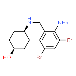 ChemSpider 2D Image | cis-4-[(2-Amino-3,5-dibromobenzyl)amino]cyclohexanol | C13H18Br2N2O