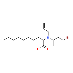 ChemSpider 2D Image | 2-[Allyl(4-bromo-2-butanyl)amino]decanoic acid | C17H32BrNO2