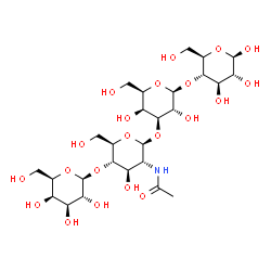 ChemSpider 2D Image | beta-D-Galp-(1->4)-beta-D-GlcNAcp-(1->3)-beta-D-Galp-(1->4)-beta-D-Glcp | C26H45NO21