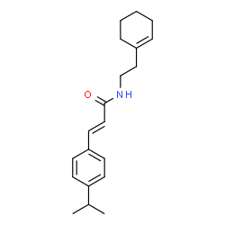 ChemSpider 2D Image | (2E)-N-[2-(1-Cyclohexen-1-yl)ethyl]-3-(4-isopropylphenyl)acrylamide | C20H27NO