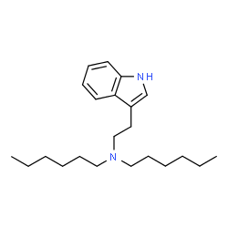 ChemSpider 2D Image | N-Hexyl-N-[2-(1H-indol-3-yl)ethyl]-1-hexanamine | C22H36N2