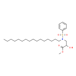 ChemSpider 2D Image | Methyl 3-[hexadecyl(phenylsulfonyl)amino]-2-hydroxypropanoate | C26H45NO5S