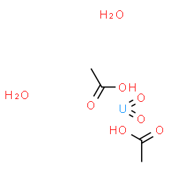 ChemSpider 2D Image | Dioxouranium - acetic acid hydrate (1:2:2) | C4H12O8U