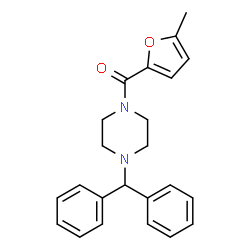 ChemSpider 2D Image | [4-(Diphenylmethyl)-1-piperazinyl](5-methyl-2-furyl)methanone | C23H24N2O2