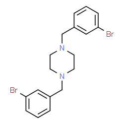 ChemSpider 2D Image | 1,4-Bis(3-bromobenzyl)piperazine | C18H20Br2N2