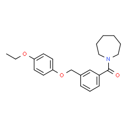 ChemSpider 2D Image | 1-Azepanyl{3-[(4-ethoxyphenoxy)methyl]phenyl}methanone | C22H27NO3