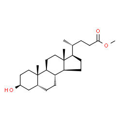 ChemSpider 2D Image | Methyl (3Î²,5Î²)-3-hydroxycholan-24-oate | C25H42O3