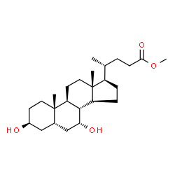 ChemSpider 2D Image | Methyl (3beta,5beta,7alpha)-3,7-dihydroxycholan-24-oate | C25H42O4