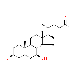 ChemSpider 2D Image | Methyl (3beta,5beta,7beta)-3,7-dihydroxycholan-24-oate | C25H42O4