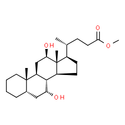 ChemSpider 2D Image | Methyl (5beta,7alpha,12beta)-7,12-dihydroxycholan-24-oate | C25H42O4