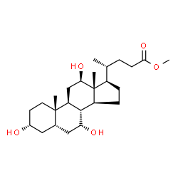 ChemSpider 2D Image | Methyl (3alpha,5beta,7alpha,12beta)-3,7,12-trihydroxycholan-24-oate | C25H42O5
