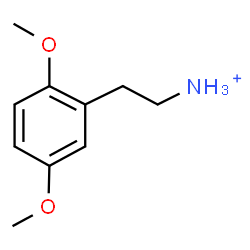 ChemSpider 2D Image | 2-(2,5-Dimethoxyphenyl)ethanaminium | C10H16NO2