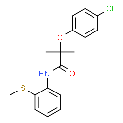 ChemSpider 2D Image | 2-(4-Chlorophenoxy)-2-methyl-N-[2-(methylsulfanyl)phenyl]propanamide | C17H18ClNO2S
