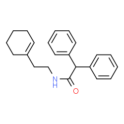 ChemSpider 2D Image | N-[2-(1-Cyclohexen-1-yl)ethyl]-2,2-diphenylacetamide | C22H25NO